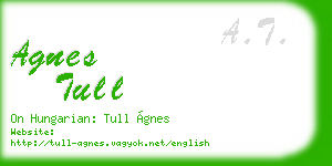 agnes tull business card